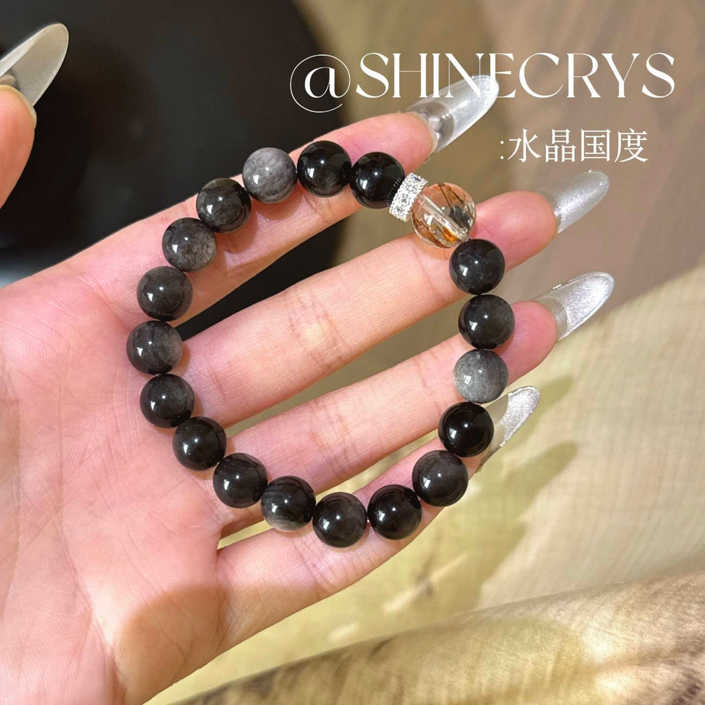 Silver Aventurine Black Gold Super Bracelet