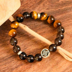 Tea Crystal Yellow Tiger’s Eye Bracelet (For Men)