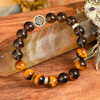 Tea Crystal Yellow Tiger’s Eye Bracelet (For Men)