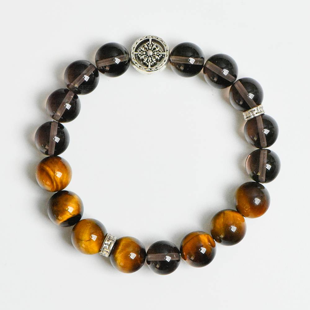 Tea Crystal Yellow Tiger’s Eye Bracelet (For Men)