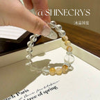 White Crystal and Yellow Tower Crystal Bracelet