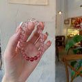 Gradient Strawberry Crystal Bracelet