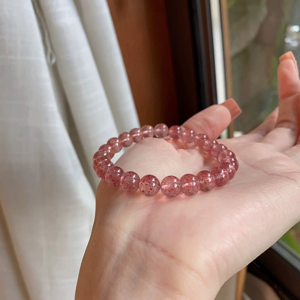 Gradient Strawberry Crystal Bracelet