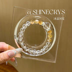 White Crystal and Yellow Tower Crystal Bracelet