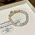 White Crystal and Yellow Tower Crystal Bracelet